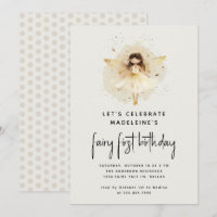 Fairy First Birthday Modern Pixie Elf 1. Geburtsta