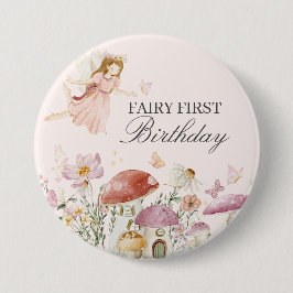 Fairy First Birthday Party Dessert Gevor Button