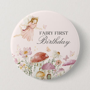 Fairy First Birthday Party Dessert Gevor Button