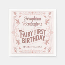 Fairy First Birthday Pink Sweet Girls Bday Party
