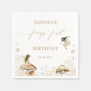 Fairy First Birthday Serviette