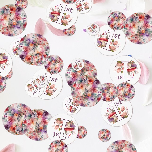 Fairy First Birthday Verzauberte Wasserfarbe Konfetti (Fairy First Birthday Table Confetti)