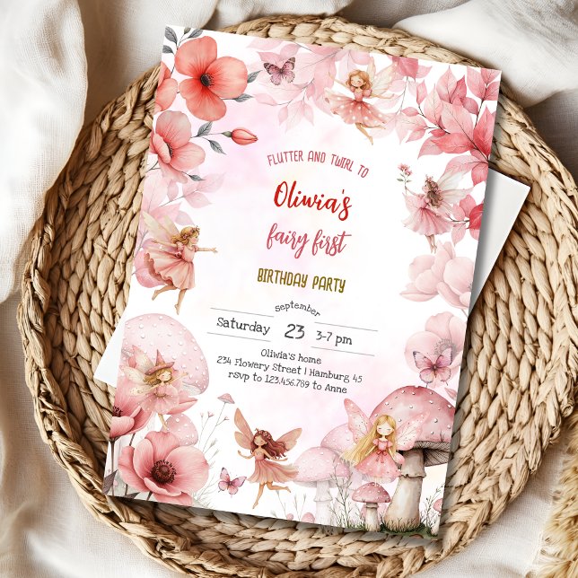 Fairy First Garden Fee Kindergeburtstag Einladung (Von Creator hochgeladen)