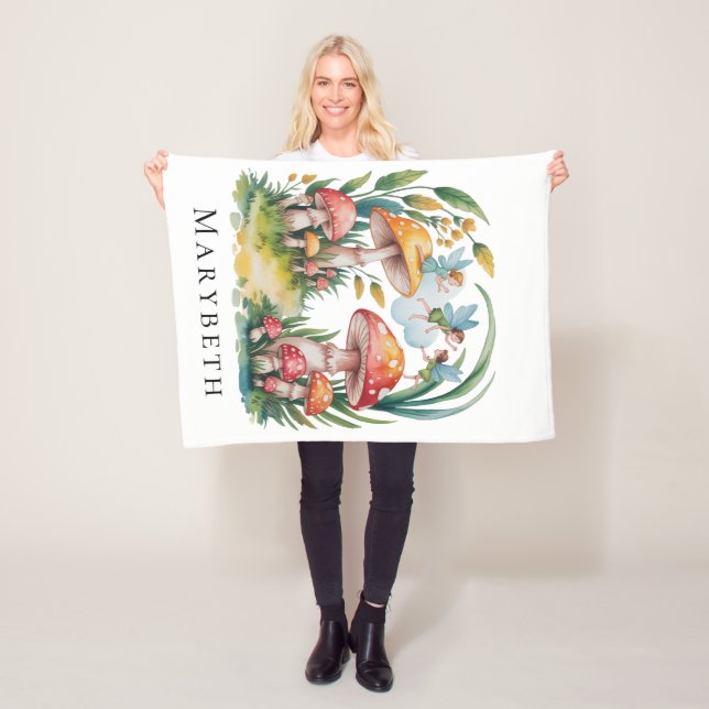 Fairy First Girl Birthday Party Geschenk Fleecedecke (Beispiel)