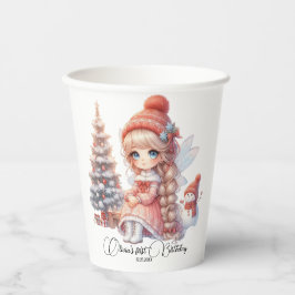 Fairy First Girl's 1. Geburtstag Pappbecher