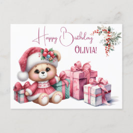 Fairy First Girl's 1. Geburtstag Postkarte