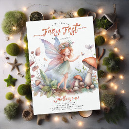 Fairy First Terracotta Magical Girls 1. Geburtstag Einladung