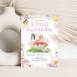 Fairy First Whimsical Birthday Party Einladung