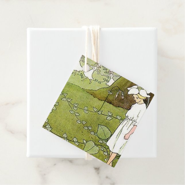 Fairy Floral Garden Bezauberter Wald Girl Geburtst Geschenkanhänger (Beispiel)