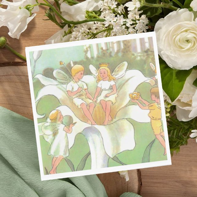 Fairy Floral Garden Bezauberter Wald Girl Geburtst Serviette (Von Creator hochgeladen)