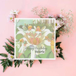 Fairy Floral Garden Bezauberter Wald Girl Geburtst Serviette