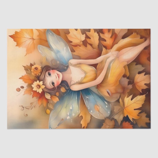 Fairy Floral Herbst Magische Dekoupage Seidenpapier (Vorderseite)