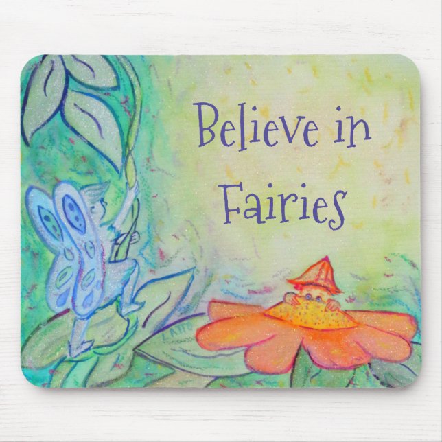 Fairy Flower Garden Art Custom Mousepad (Vorne)