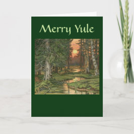 "Fairy Forest at Sunset" - Merry Weihnachten Card