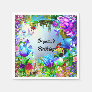 Fairy Forest Enchanted Magical Birthday Party Serviette
