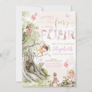 Fairy Forest Girl Birthday Magical Einladung