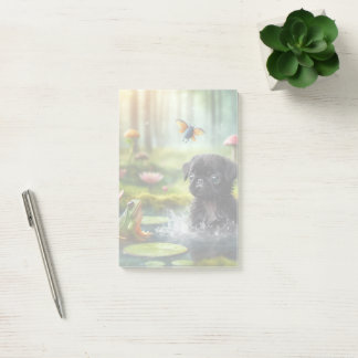 Fairy Forest Pug Memo Pad Post-it Klebezettel