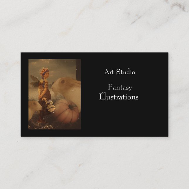 Fairy forest rabbit Business Card Visitenkarte (Vorderseite)