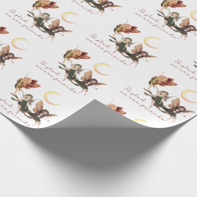 Fairy Friends Wrapping Paper Geschenkpapier (Ecke)