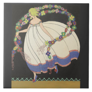 Fairy Frolcking mit Blume Fliese