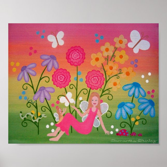 Fairy Garden - 8x10 Mutter Tochter Mädchen Kinder  Poster (Vorne)
