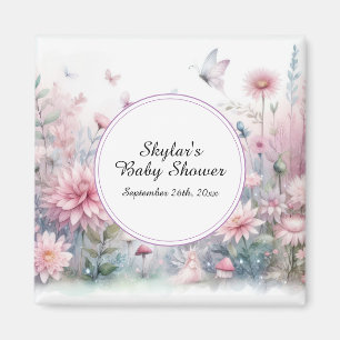 Fairy Garden Baby Dusche Magnet