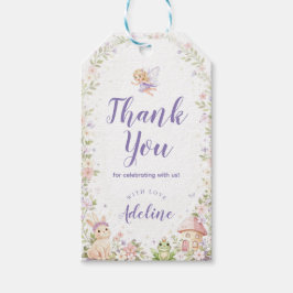 Fairy Garden Birthday Favor Tags, Thank You Labels Geschenkanhänger