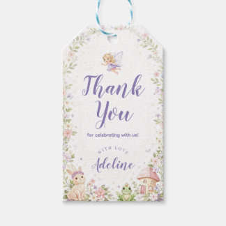 Fairy Garden Birthday Favor Tags, Thank You Labels Geschenkanhänger