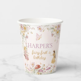 Fairy Garden Birthday Pappbecher