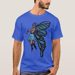 Fairy Garden Blue Blumen ArtT-Shirt T-Shirt