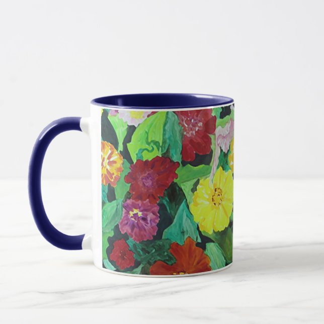 Fairy Garden Blume Malerei Art Kaffeemaschine Tass Tasse (Links)
