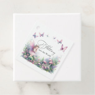 Fairy Garden & Butterfly Flutter Liebe Babydusche Geschenkanhänger