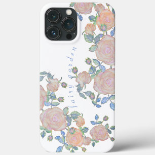 Fairy Garden elegante Muster der Rose Blume Klasse Case-Mate iPhone Hülle