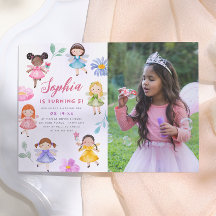 Fairy Garden Floral Girl Foto Geburtstagsparty
