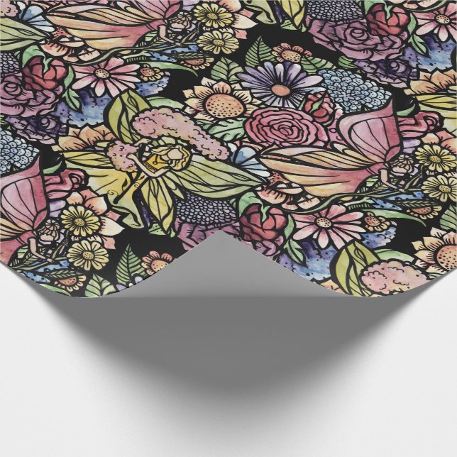 Fairy Garden Gardening Flower Gardens Fairies      Geschenkpapier (Ecke)