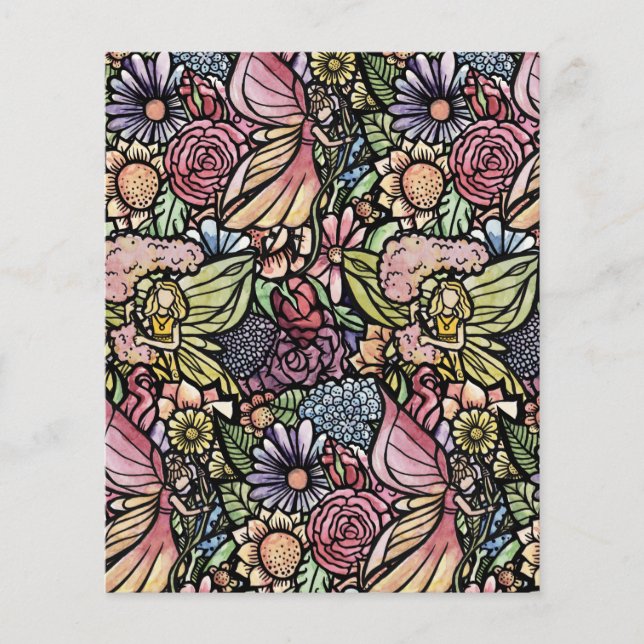 Fairy Garden Gardens Flower Gardens Fairies Flyer (Vorne)
