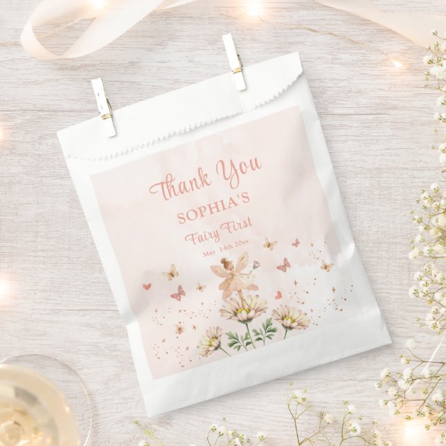 Fairy Garden Girl Birthday Party Geschenktütchen (Ausgeschnitten)