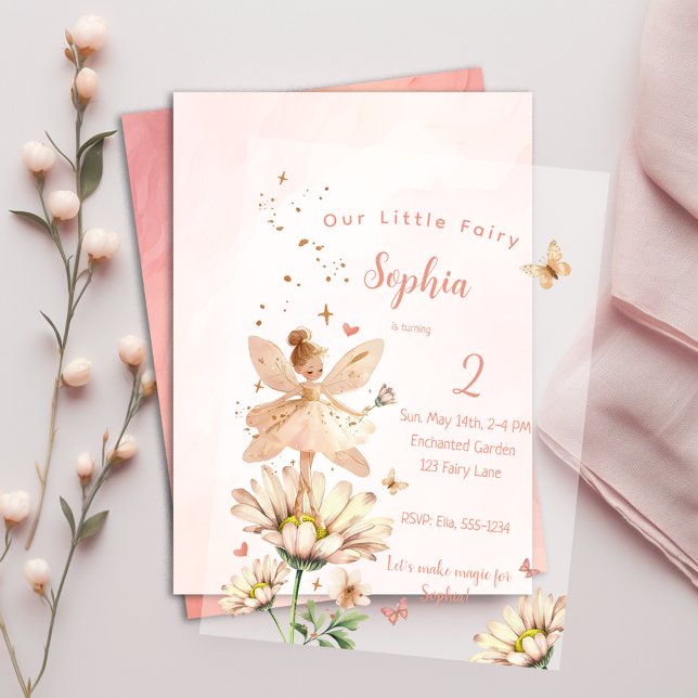 Fairy Garden Girl Foto Geburtstag (Von Creator hochgeladen)