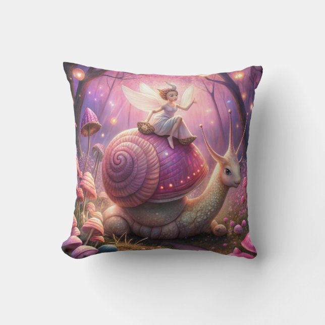 Fairy Garden Snail Kissen (Vorderseite)