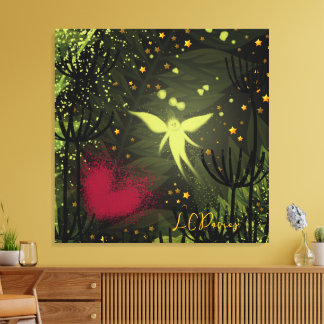 Fairy Garden Stretched Canvas Print Leinwanddruck