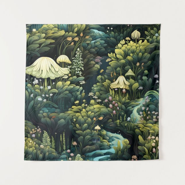 Fairy Garden Tapestry Wandteppich (Vorderseite)