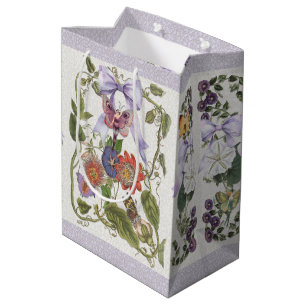 Fairy Garden Vintager Lila Bow in Passion Blume Mittlere Geschenktüte