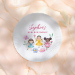 Fairy Garden Watercolor Giro del Malcantone Pappteller<br><div class="desc">Fügen Sie Ihrer Geburtstagsparty mit diesen Tellern etwas Spaß hinzu! Dieses Design wurde in Übereinstimmung mit unserer Geburtstagsparty-Kollektion "Fairy Garden Floral" entworfen und besticht durch den Namen der Geburtstagsfrau und ihr Alter auf 3 Märchenfreunden in leuchtenden, farbenfrohen Kleider, die von illustrierten Blume und Blätter umgeben sind. Klicken Sie auf "Diese...</div>