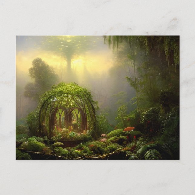 Fairy Gazebo Fantasy Art Postkarte (Vorderseite)