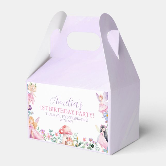 Fairy Girl Birthday Favor Box Geschenkschachtel (Vorderseite)