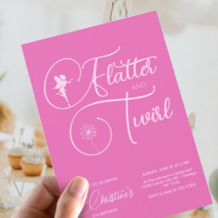 Fairy Girl Birthday Minimalistisch Simple Modern Einladung