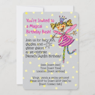 Fairy Girl Birthday Party Einladung