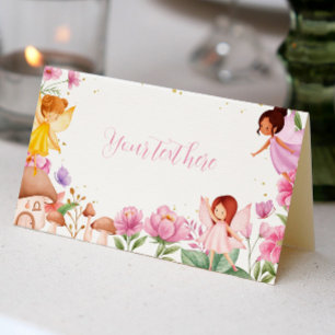 Fairy Girl Birthday Party Platzkarte