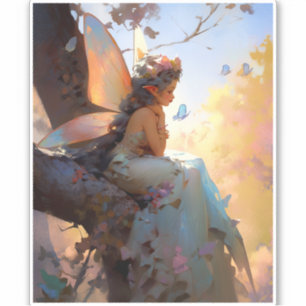 Fairy Girl Fantasy Art Aufkleber