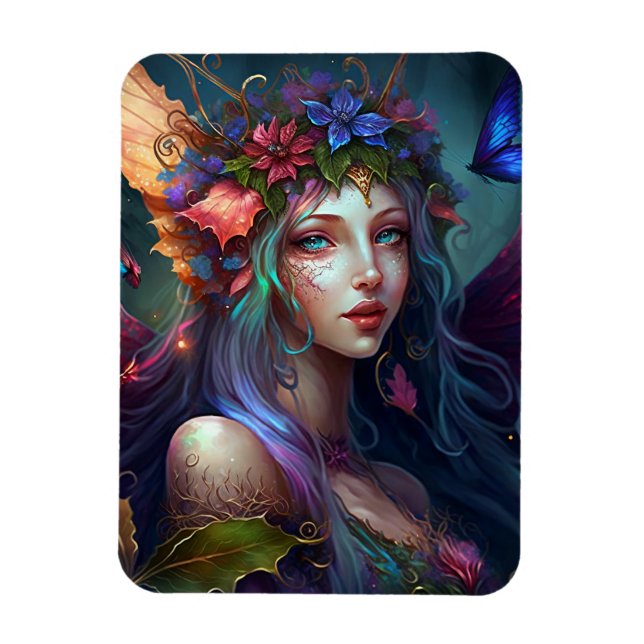 Fairy Girl Fantasy Art Magnet (Vertikal)